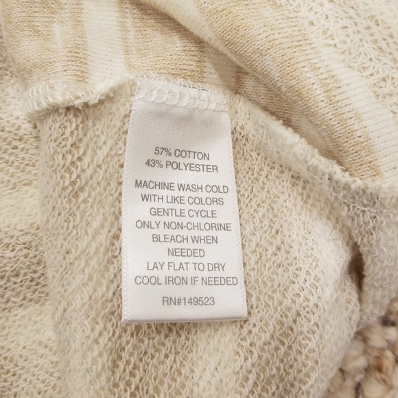 NWT! ALEXANDER JORDAN size 1X Khaki and Cream Striped Top - Picture 6 of 6